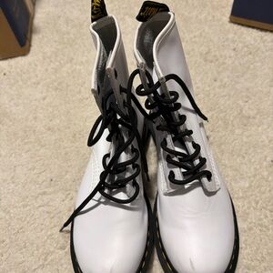 Dr. Martens White Combat Boots